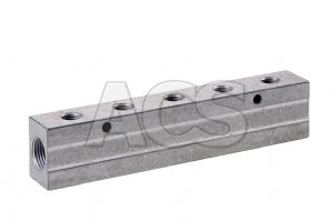 Aluminium Double Sided BSP  Manifold M5 - 1/2