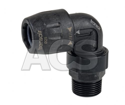 Transair Stud Elbow 90 Degree BSP Taper 16.5-63mm