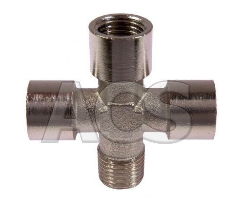 Nickel Plated Brass Male/Female BSP Equal Cross 