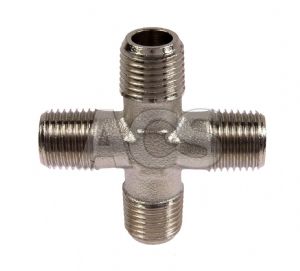 Nickel Plated Brass Male BSP Equal Cross 