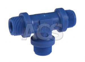 Nylon Male Equal BSP Tee Adaptor 1/8