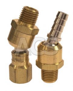 Hose Swivel Joint - Brass BSPT 1/4